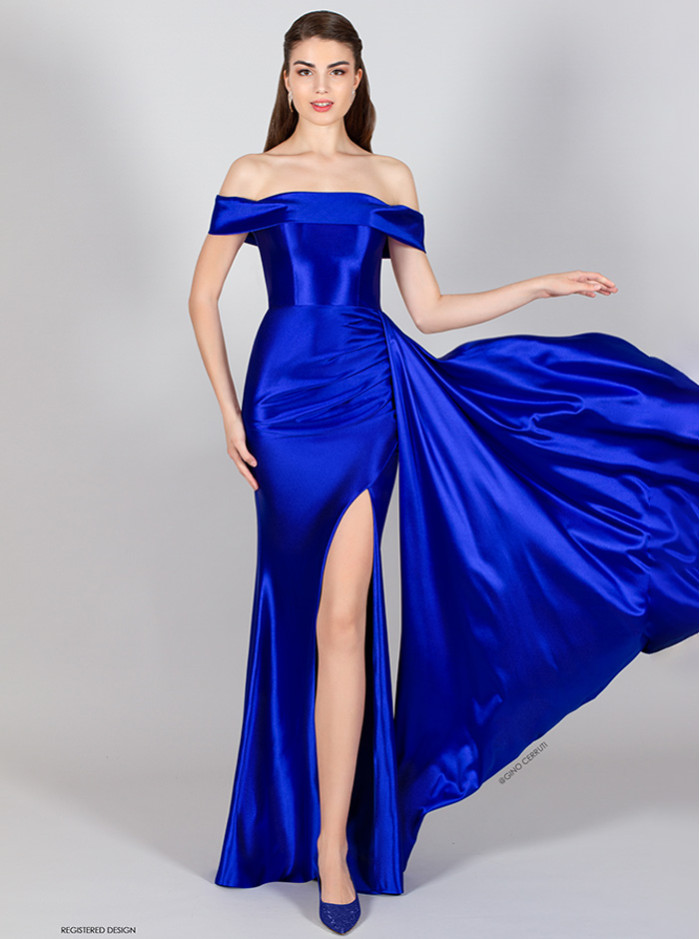 7281E Dress - Royal (Gino Cerruti)